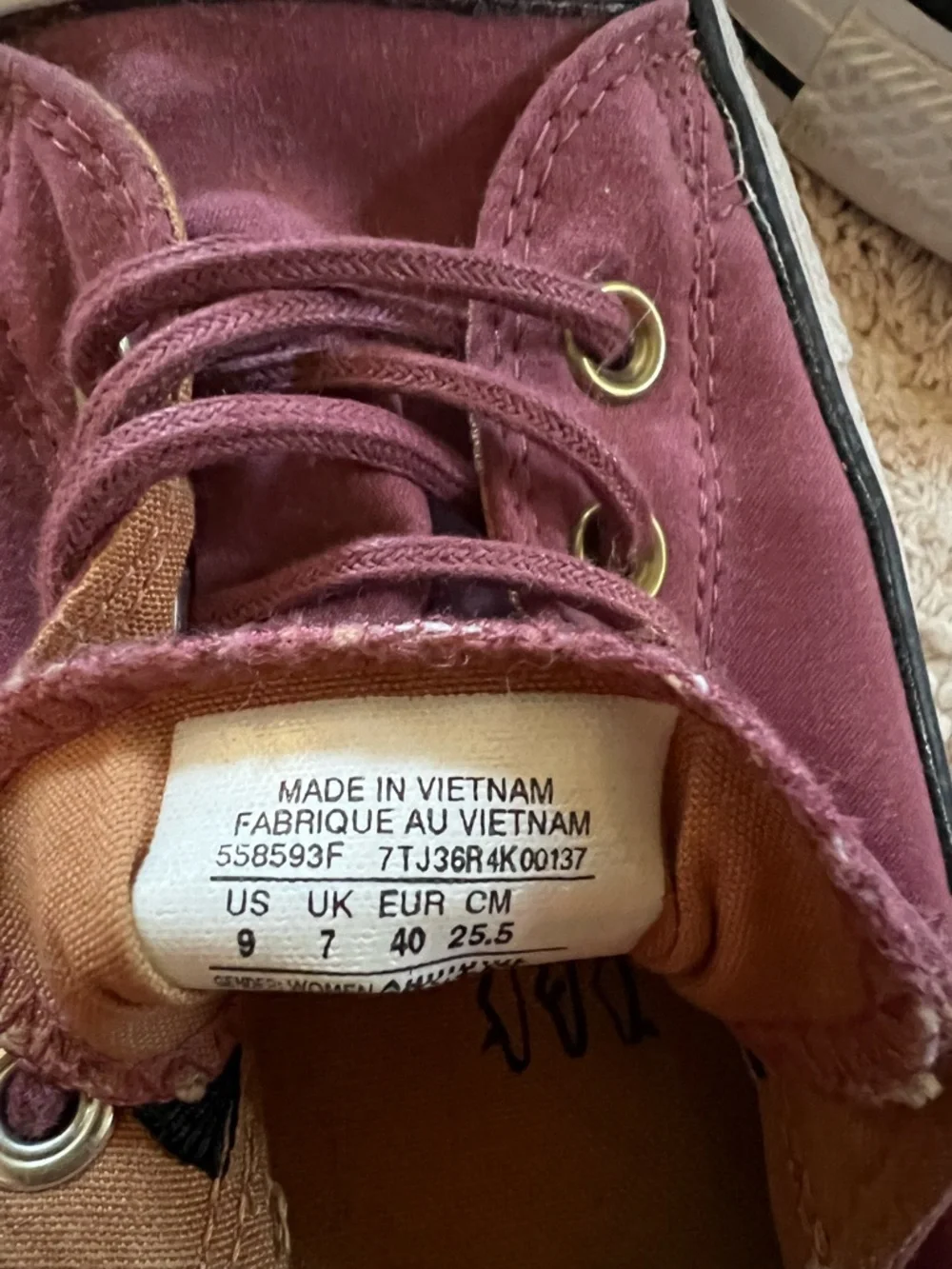 Converse Shoreline Slip-On Sneakers in Burgundy - Picture 4 of 6